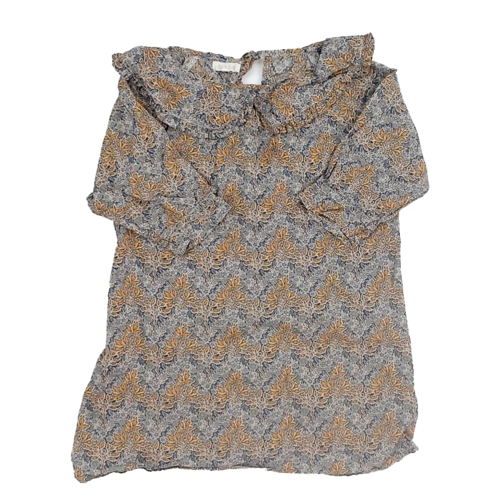 Mabo Girls Blue | Brown Floral Dress size: 6-7 Years